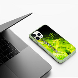 Чехол iPhone 11 Pro матовый MONSTER ENERGY, цвет: 3D-салатовый — фото 2