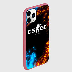 Чехол iPhone 11 Pro матовый CS GO, цвет: 3D-малиновый — фото 2