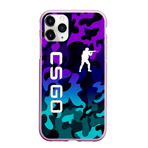 Чехол iPhone 11 Pro матовый CS GO / 3D-Розовый – фото 1