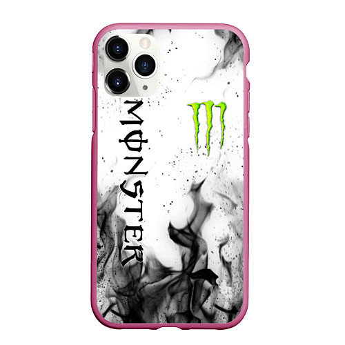 Чехол iPhone 11 Pro матовый MONSTER ENERGY / 3D-Малиновый – фото 1