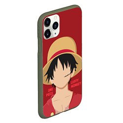 Чехол iPhone 11 Pro матовый Luffy, цвет: 3D-темно-зеленый — фото 2