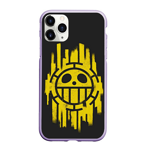 Чехол iPhone 11 Pro матовый Skull One Piece / 3D-Светло-сиреневый – фото 1