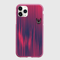 Чехол iPhone 11 Pro матовый MONSTER ENERGY Z, цвет: 3D-малиновый
