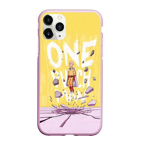 Чехол iPhone 11 Pro матовый One Punch Man / 3D-Розовый – фото 1