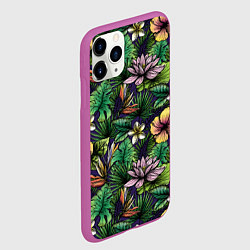 Чехол iPhone 11 Pro матовый Летние цветы, цвет: 3D-фиолетовый — фото 2