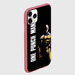 Чехол iPhone 11 Pro матовый One Punch Man, цвет: 3D-малиновый — фото 2
