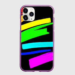 Чехол iPhone 11 Pro матовый НЕОНОВЫЕ КРАСКИ