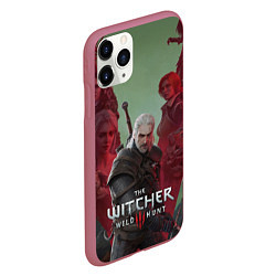 Чехол iPhone 11 Pro матовый The Witcher 5-летие, цвет: 3D-малиновый — фото 2