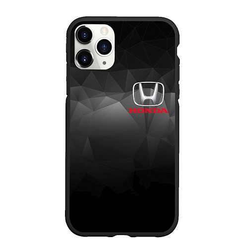 Чехол iPhone 11 Pro матовый HONDA / 3D-Черный – фото 1