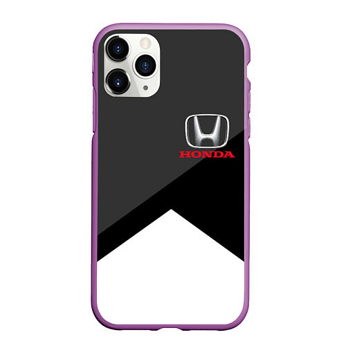 Чехол iPhone 11 Pro матовый HONDA / 3D-Фиолетовый – фото 1