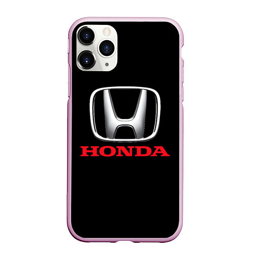 Чехол iPhone 11 Pro матовый HONDA / 3D-Розовый – фото 1