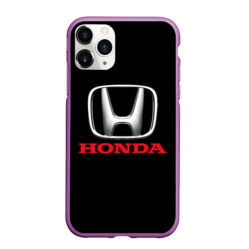 Чехол iPhone 11 Pro матовый HONDA / 3D-Фиолетовый – фото 1