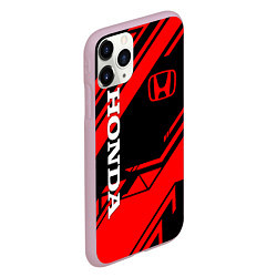 Чехол iPhone 11 Pro матовый HONDA, цвет: 3D-розовый — фото 2