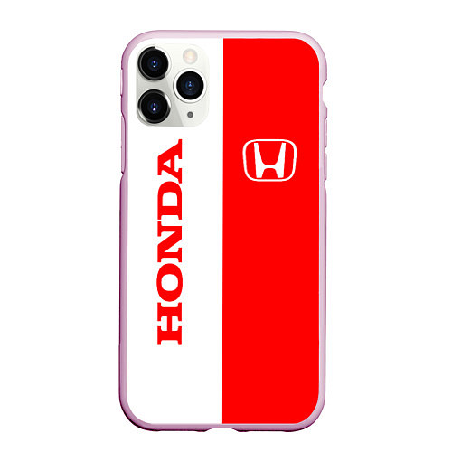 Чехол iPhone 11 Pro матовый HONDA / 3D-Розовый – фото 1