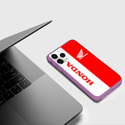 Чехол iPhone 11 Pro матовый HONDA, цвет: 3D-фиолетовый — фото 2