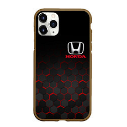 Чехол iPhone 11 Pro матовый HONDA, цвет: 3D-коричневый