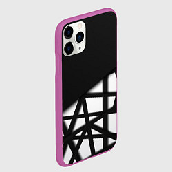 Чехол iPhone 11 Pro матовый BLACK GEOMETRY, цвет: 3D-фиолетовый — фото 2