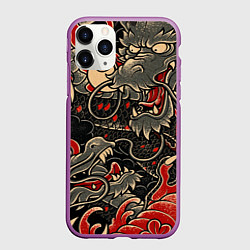 Чехол iPhone 11 Pro матовый Dsquared tatoo DRAGON