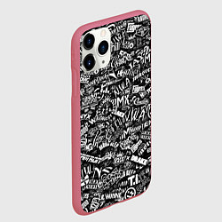 Чехол iPhone 11 Pro матовый Top Hip Hop, цвет: 3D-малиновый — фото 2