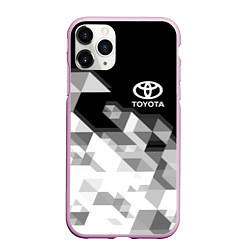 Чехол iPhone 11 Pro матовый TOYOTA, цвет: 3D-розовый