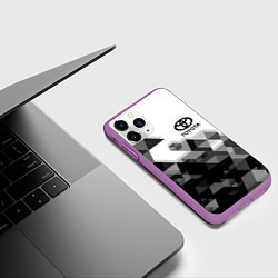 Чехол iPhone 11 Pro матовый TOYOTA, цвет: 3D-фиолетовый — фото 2