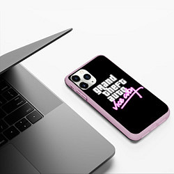 Чехол iPhone 11 Pro матовый GTA VICE CITY, цвет: 3D-розовый — фото 2