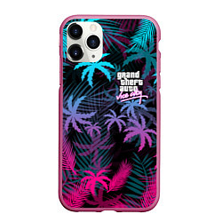 Чехол iPhone 11 Pro матовый GTA VICE CITY, цвет: 3D-малиновый