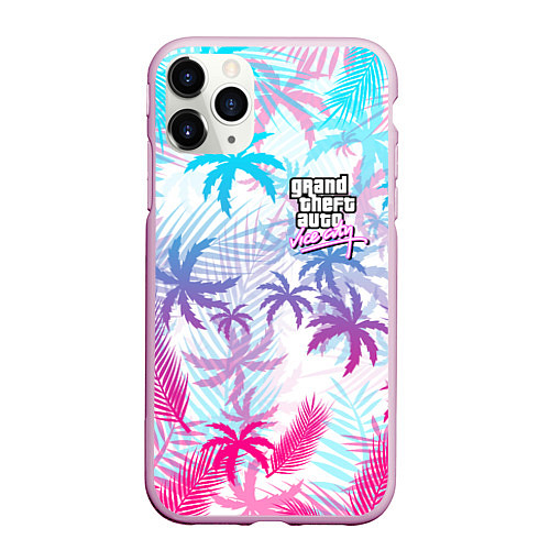 Чехол iPhone 11 Pro матовый GTA VICE CITY / 3D-Розовый – фото 1