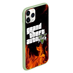Чехол iPhone 11 Pro матовый GTA 5, цвет: 3D-салатовый — фото 2