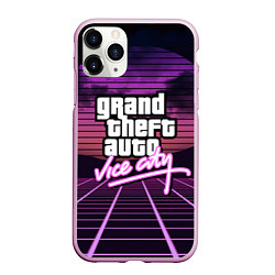 Чехол iPhone 11 Pro матовый GTA VICE CITY, цвет: 3D-розовый
