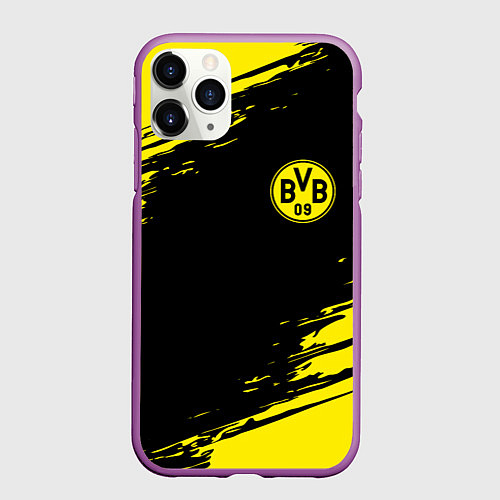Чехол iPhone 11 Pro матовый BORUSSIA / 3D-Фиолетовый – фото 1