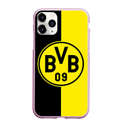 Чехол iPhone 11 Pro матовый BORUSSIA / 3D-Розовый – фото 1