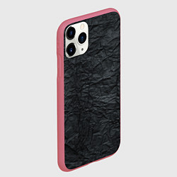 Чехол iPhone 11 Pro матовый Черная Бумага, цвет: 3D-малиновый — фото 2