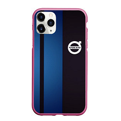 Чехол iPhone 11 Pro матовый VOLVO, цвет: 3D-малиновый