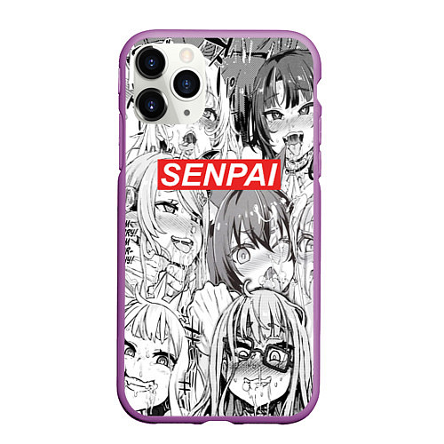 Чехол iPhone 11 Pro матовый SENPAI / 3D-Фиолетовый – фото 1