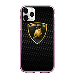 Чехол iPhone 11 Pro матовый Lamborghini Z, цвет: 3D-розовый