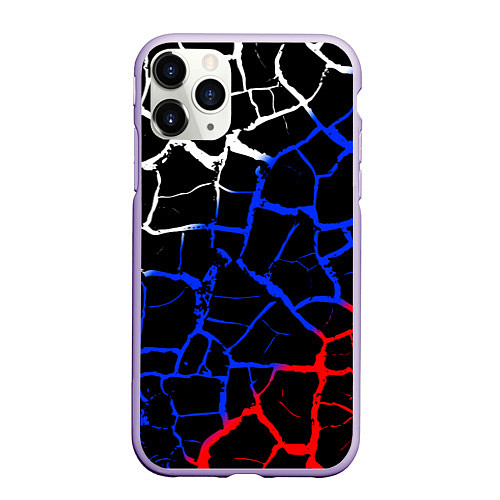 Чехол iPhone 11 Pro матовый Россия / 3D-Светло-сиреневый – фото 1