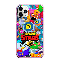 Чехол iPhone 11 Pro матовый BRAWL STARS NANI, цвет: 3D-розовый