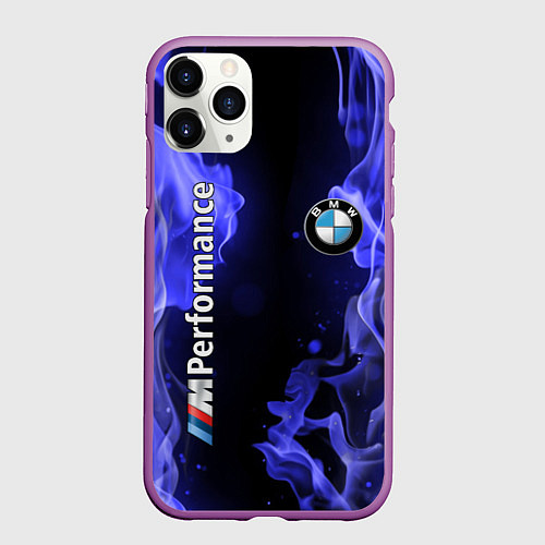 Чехол iPhone 11 Pro матовый BMW / 3D-Фиолетовый – фото 1