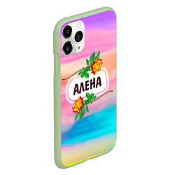 Чехол iPhone 11 Pro матовый Алена, цвет: 3D-салатовый — фото 2