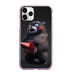 Чехол iPhone 11 Pro матовый Kumamon, цвет: 3D-розовый