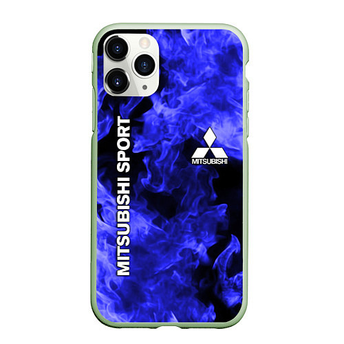 Чехол iPhone 11 Pro матовый MITSUBISHI / 3D-Салатовый – фото 1