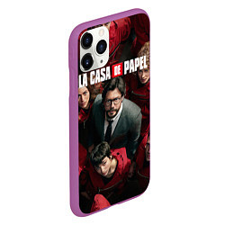 Чехол iPhone 11 Pro матовый La Casa de Papel Z, цвет: 3D-фиолетовый — фото 2