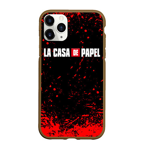 Чехол iPhone 11 Pro матовый La Casa de Papel спина Z / 3D-Коричневый – фото 1