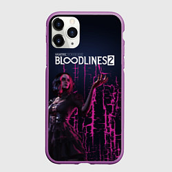 Чехол iPhone 11 Pro матовый Bloodlines 2, цвет: 3D-фиолетовый