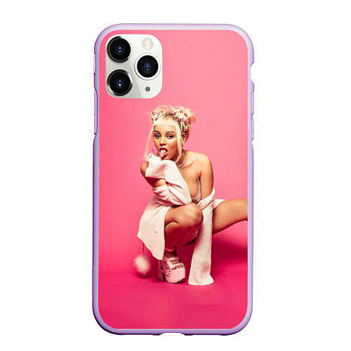 Чехол iPhone 11 Pro матовый DOJA CAT / 3D-Сиреневый – фото 1