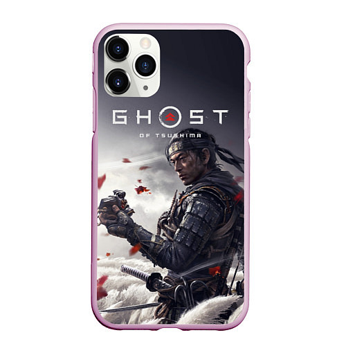 Чехол iPhone 11 Pro матовый Ghost of Tsushima / 3D-Розовый – фото 1