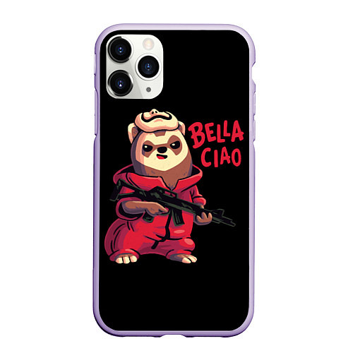 Чехол iPhone 11 Pro матовый Bella Ciao / 3D-Светло-сиреневый – фото 1