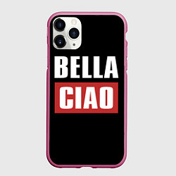 Чехол iPhone 11 Pro матовый Bella Ciao, цвет: 3D-малиновый