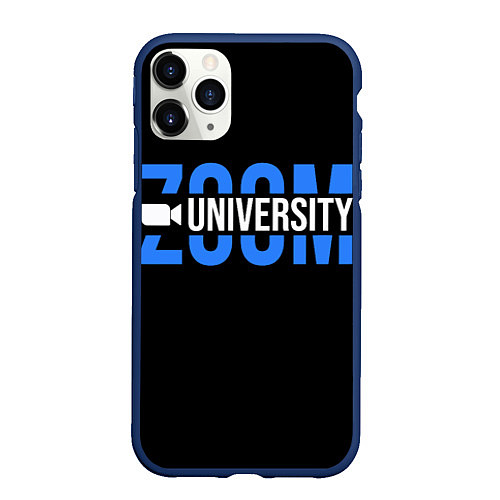 Чехол iPhone 11 Pro матовый ZOOM / 3D-Тёмно-синий – фото 1